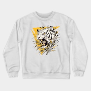 white tiger Crewneck Sweatshirt